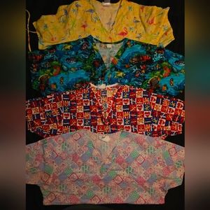 4 Ladies Medical Scrub Tops